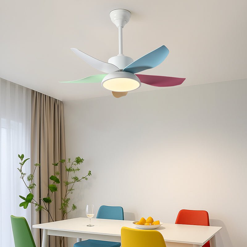Plafondventilator met Geïntegreerde Verlichting – Milo Scandinavisch Design 94cm LED Stille Ventilator met Afstandsbediening 6 Snelheden Klimaatregeling Driekleurig Koel Warm Licht 24W | Sansoti