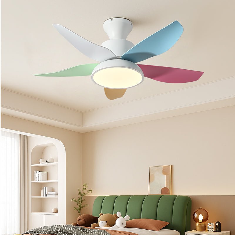 Plafondventilator met Geïntegreerde Verlichting – Milo Scandinavisch Design 94cm LED Stille Ventilator met Afstandsbediening 6 Snelheden Klimaatregeling Driekleurig Koel Warm Licht 24W | Sansoti