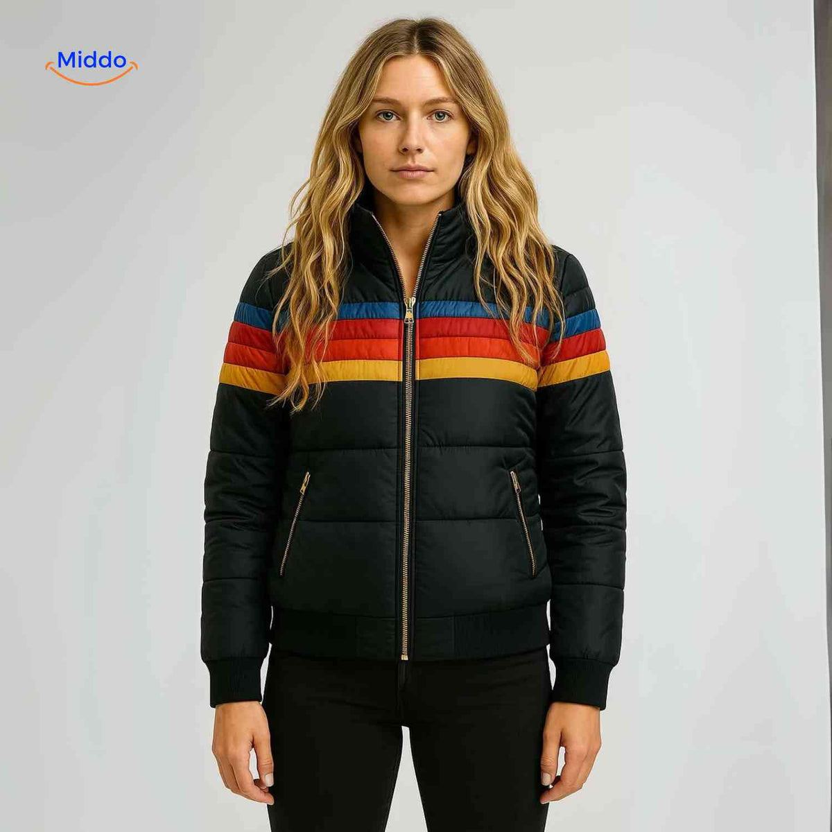 Gewatteerde Damesjas met Capuchon Lichtgewicht Warm Winterjas Waterdicht Retro Pufferjas Outdoor Casual | Sansoti