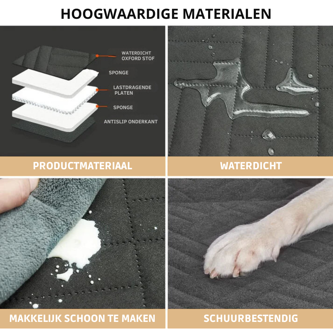 Autostoelhoes voor Honden - Waterdichte Achterbank Beschermer met Veilige Bevestiging | Sansoti
