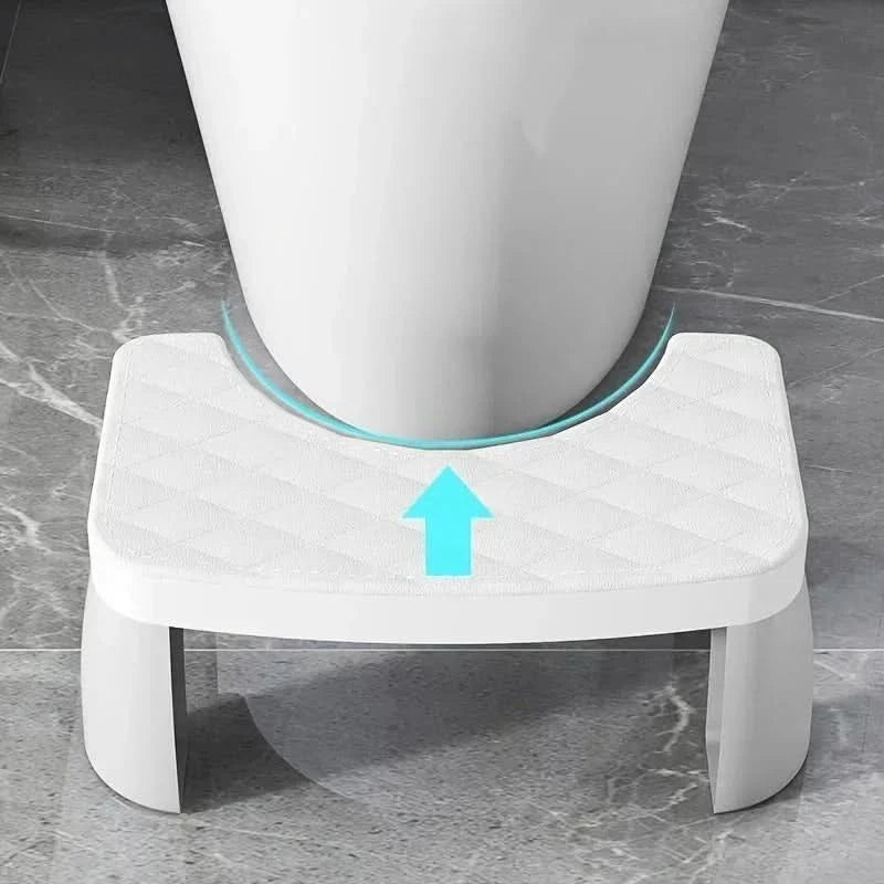 Ergonomische Toilettensitzerhöhung 42x25x17cm Rutschfestes Toilettenhocker Badezimmer Haltung Komfort Weiß Grau WC-Hocker | Sansoti