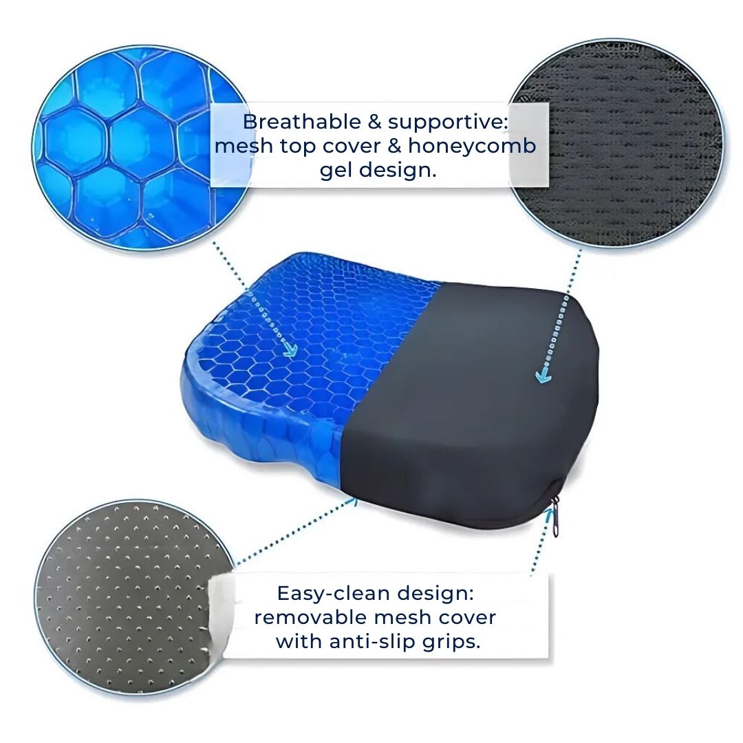 Orthopedisch Gelkussen Zitcomfort Drukverlichting Stuitbeen Bureaustoel Auto Rolstoel Memory Foam Zitkussen | Sansoti