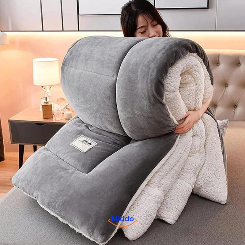 Couverture lestée laine-velours 150-230cm 2,5-4kg Chaleur Relaxation Sommeil profond Antistress Confort Chambre | Sansoti