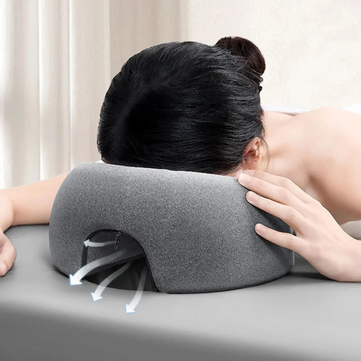 Ergonomisch Gezichtskussen Memory Foam Buikliggen Massage Wellness Ontspanning Ademend Comfortabel Reizen | Sansoti