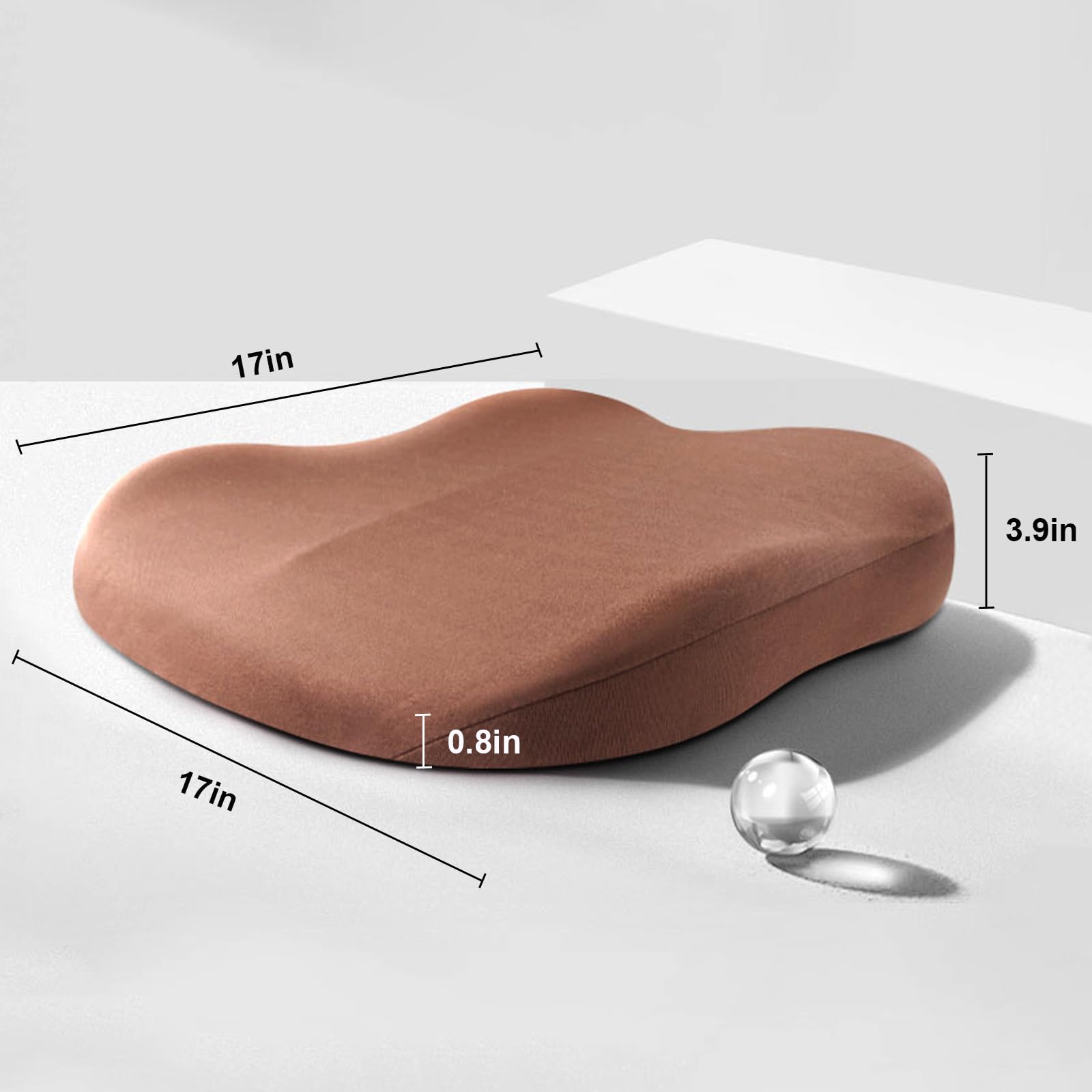 Autostoelverhoger Memory Foam Ergonomisch Zitverhoging Bestuurder Comfortabel Rijden Zwart Bruin Roze Blauw Grijs | Sansoti