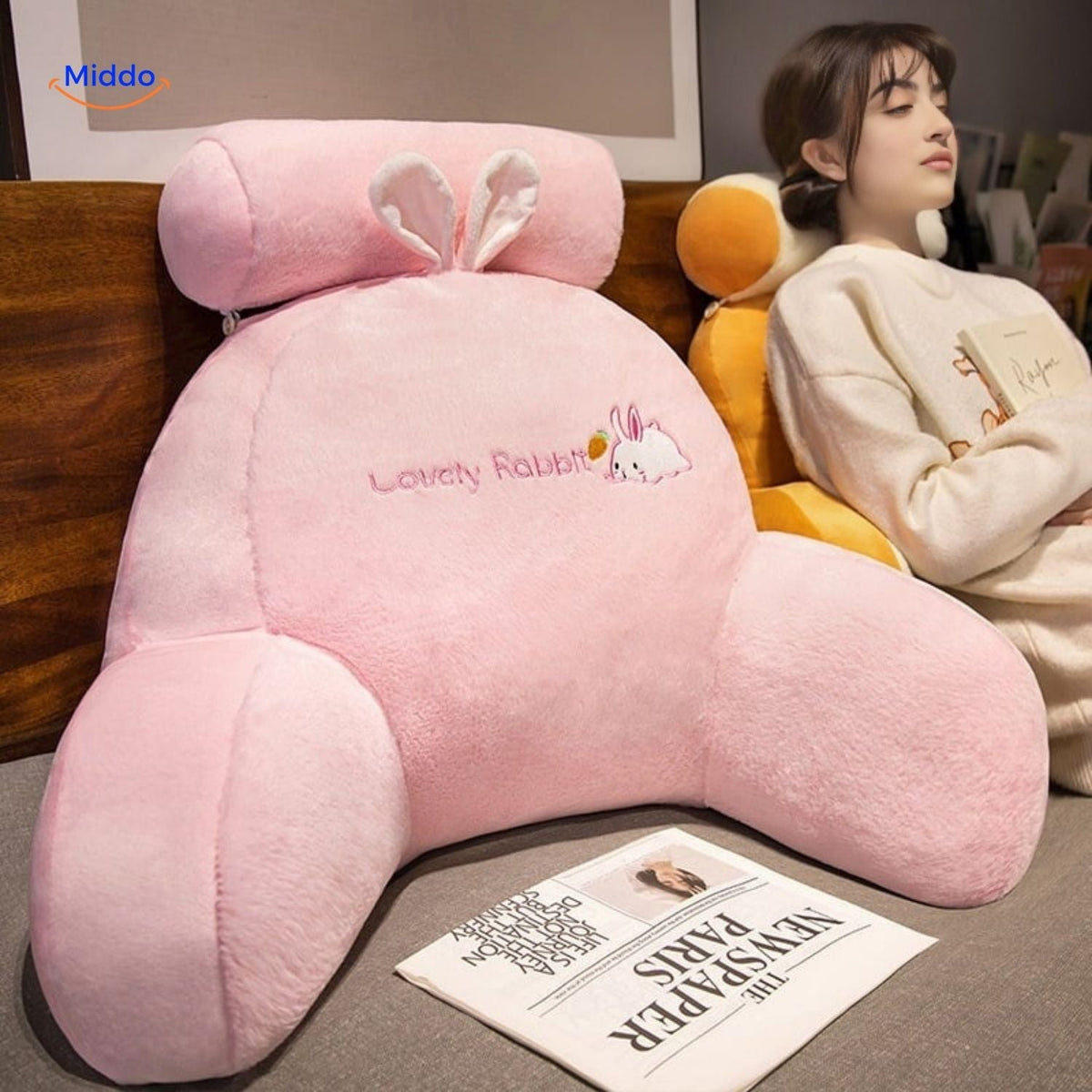 Backrest Cushion with Cute Prints for Sofa and Bed 60-70cm Lumbar Cushion Playful Designs Home Comfort | Sansoti