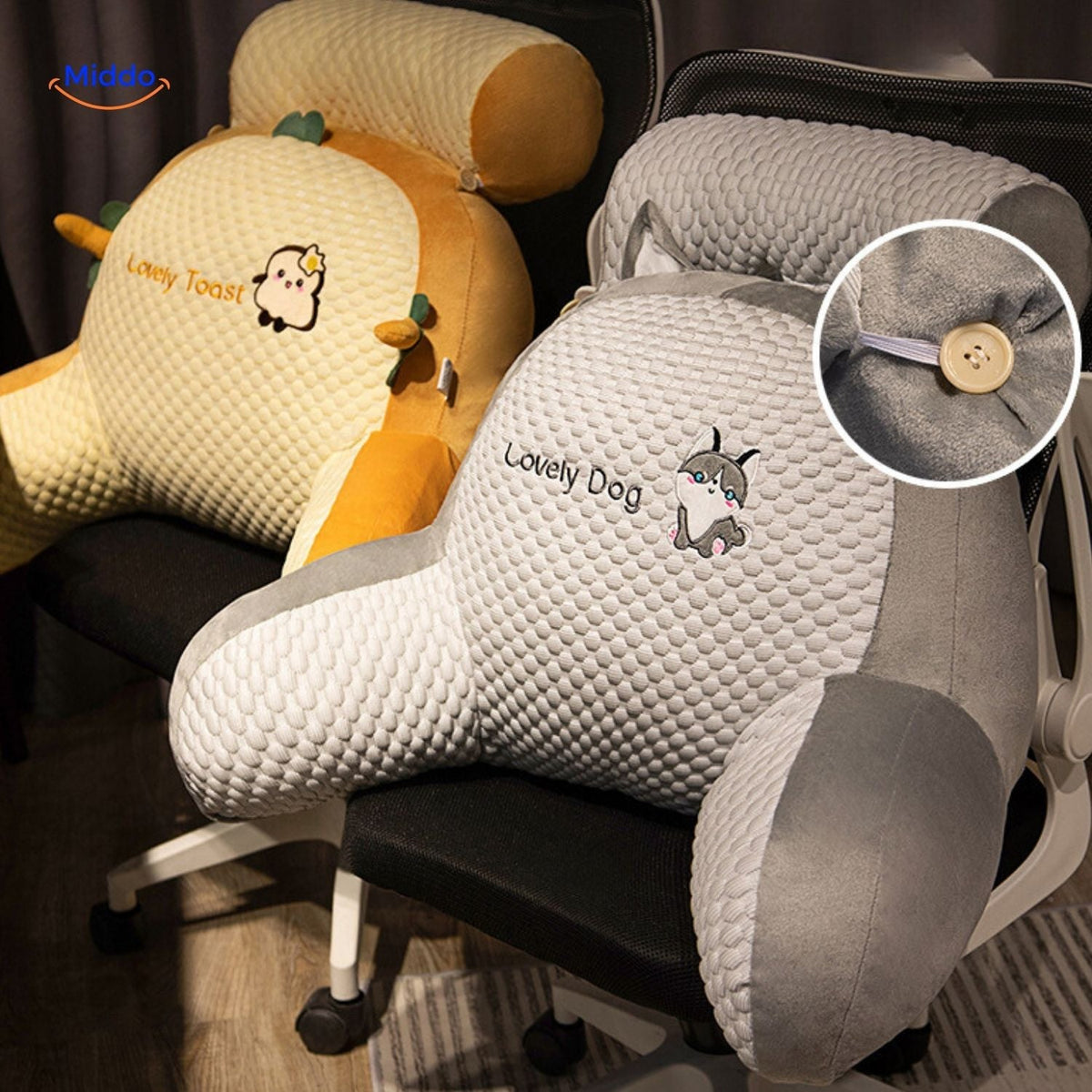 Backrest Cushion with Cute Prints for Sofa and Bed 60-70cm Lumbar Cushion Playful Designs Home Comfort | Sansoti