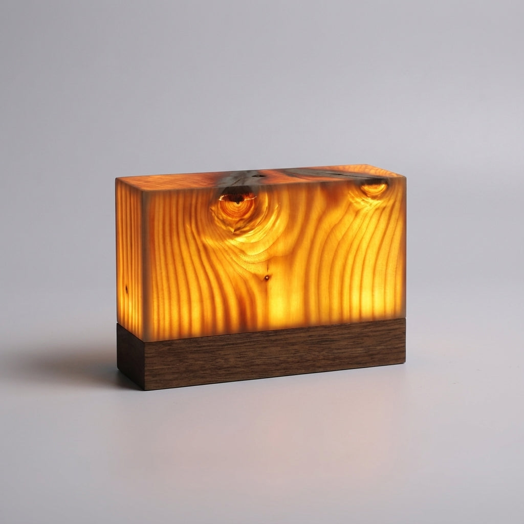 Tafellamp Houtlook Cilinder LED Oplaadbaar Touch Dimbaar Draadloos Nachtkastlamp Bureaulamp Sfeerverlichting Naturel | Sansoti