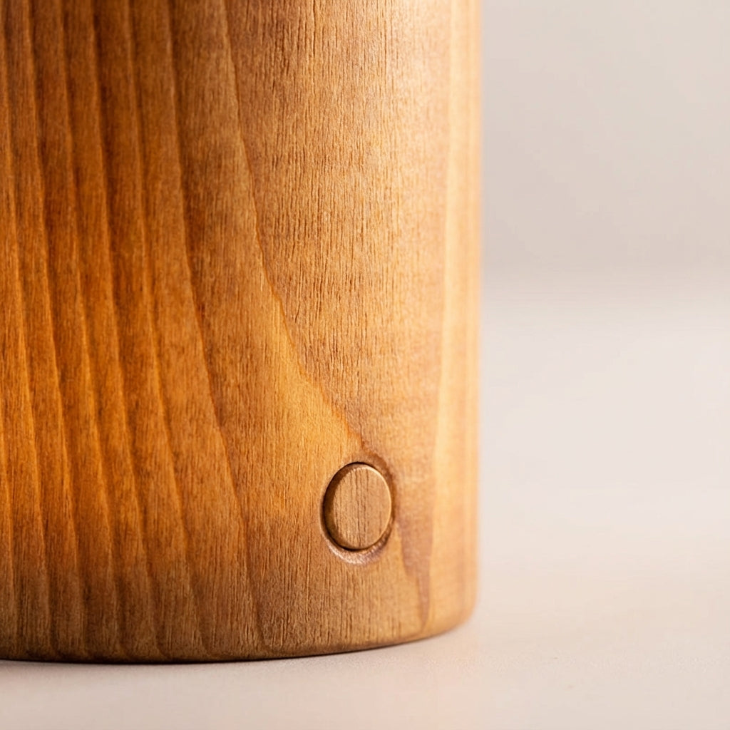Tafellamp Houtlook Cilinder LED Oplaadbaar Touch Dimbaar Draadloos Nachtkastlamp Bureaulamp Sfeerverlichting Naturel | Sansoti