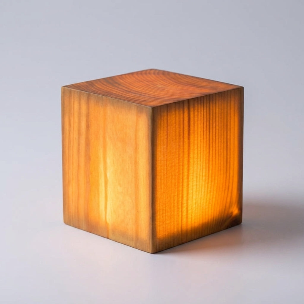 Tafellamp Houtlook Cilinder LED Oplaadbaar Touch Dimbaar Draadloos Nachtkastlamp Bureaulamp Sfeerverlichting Naturel | Sansoti