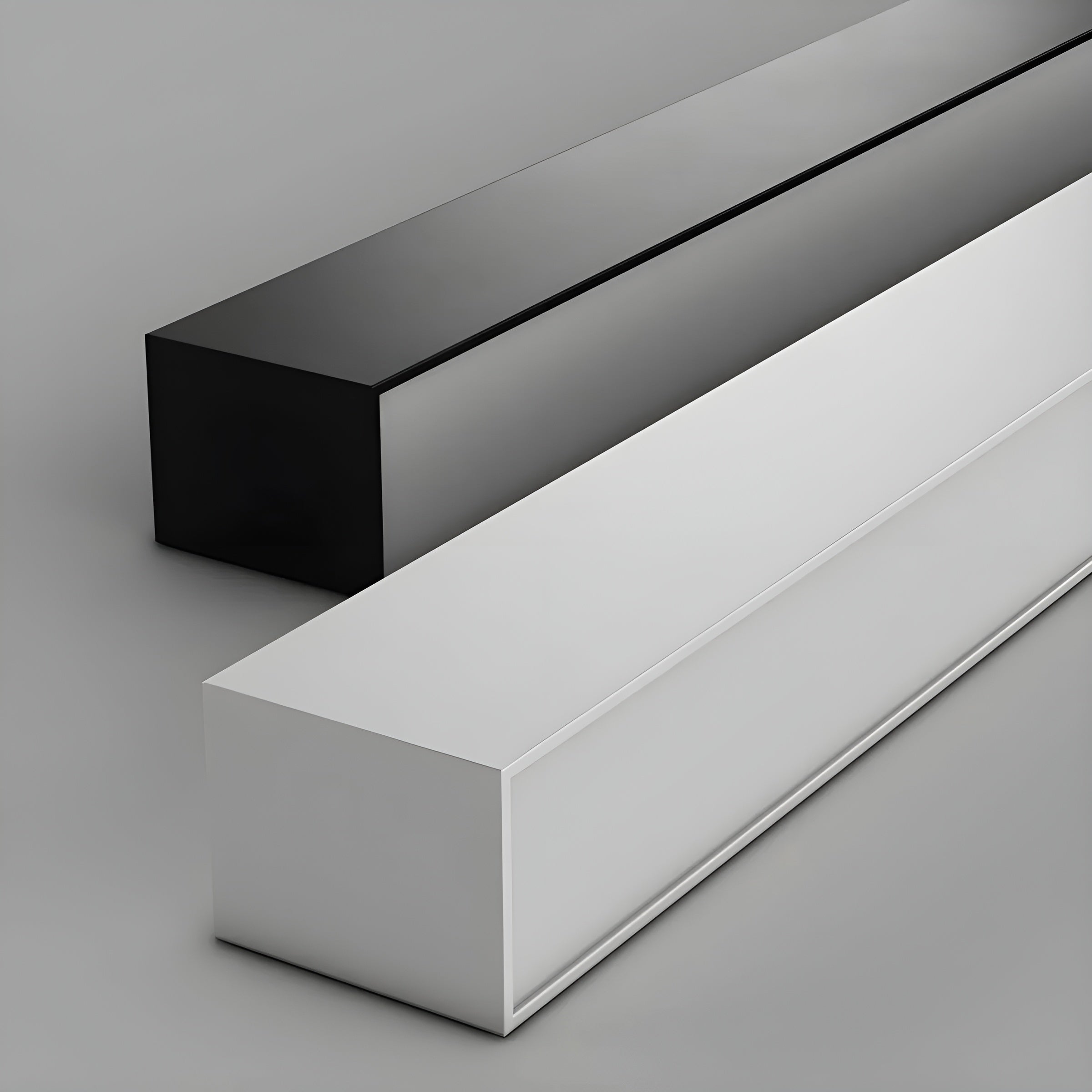LED Deckenleuchte Schmal Modern Aluminium Schwarz Weiß 60-120cm | Restfield