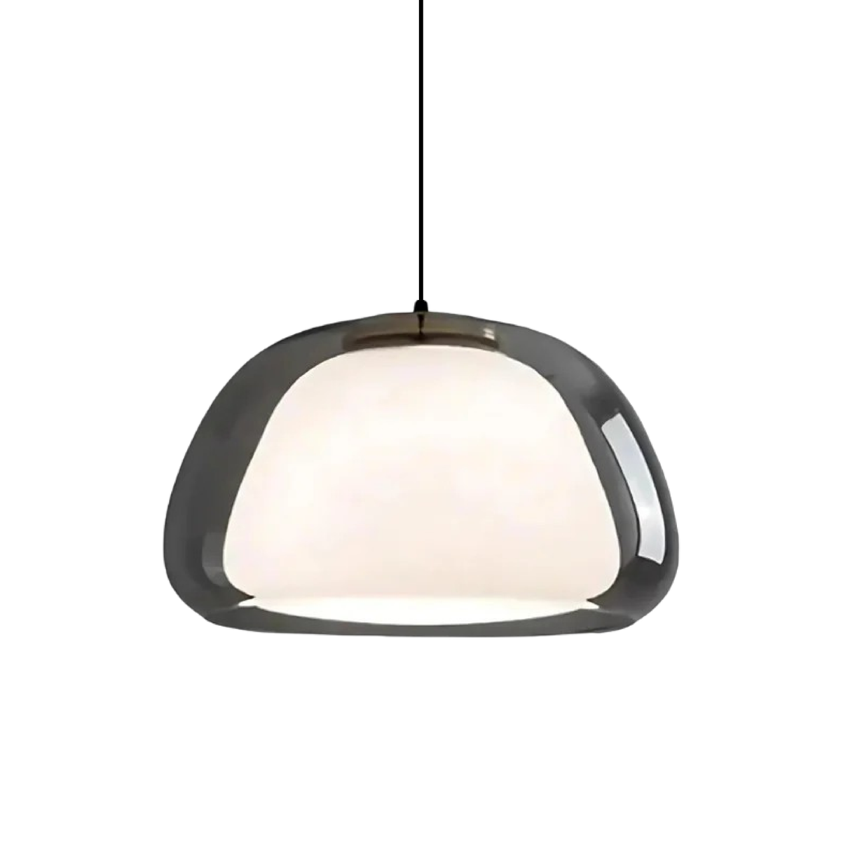 Glazen Hanglamp Jellyfish Ø25cm Rookglas Amber Transparant E27 Verstelbaar Moderne Verlichting Eetkamer Keuken | Sansoti
