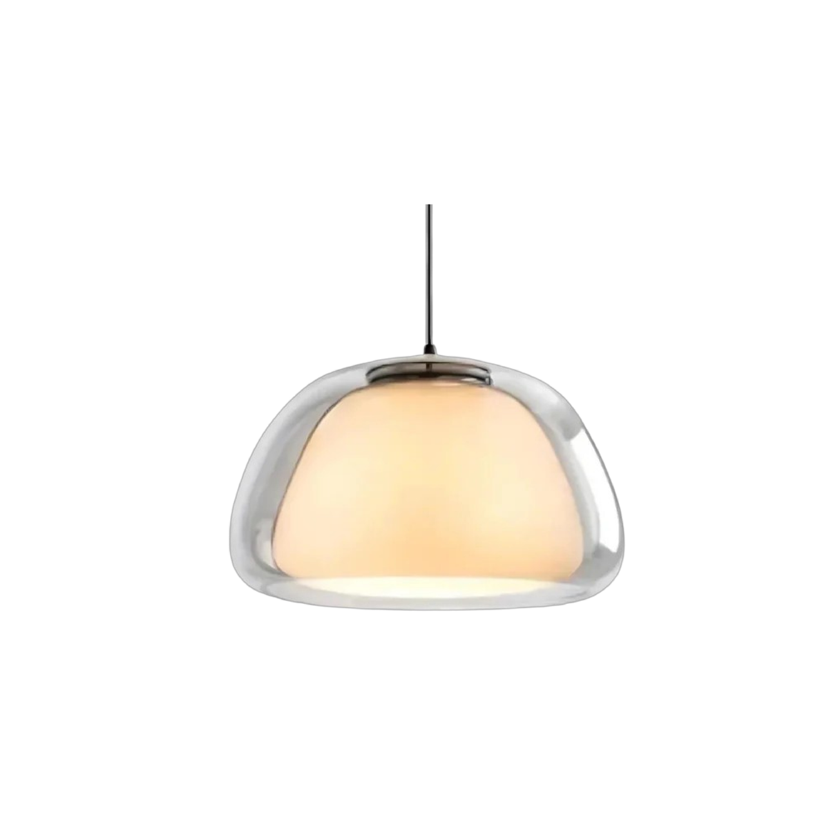 Glazen Hanglamp Jellyfish Ø25cm Rookglas Amber Transparant E27 Verstelbaar Moderne Verlichting Eetkamer Keuken | Sansoti