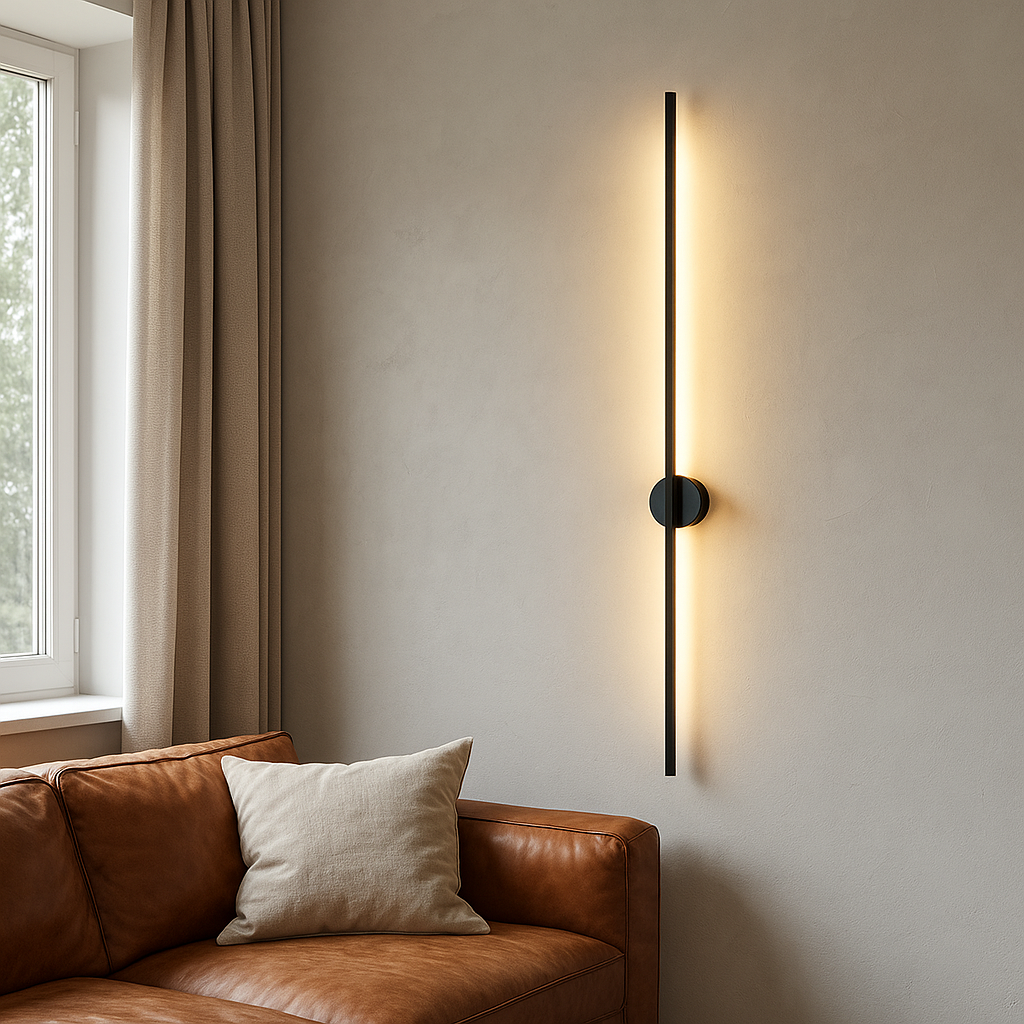 Rotatable LED Wall Lamp Sleek Linear Design Iron Acrylic 60-100cm Dining Room Bar Modern Interior Lighting | Sansoti
