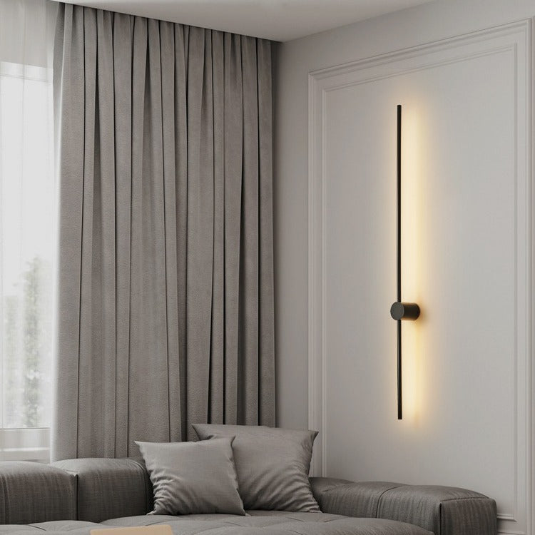 Rotatable LED Wall Lamp Sleek Linear Design Iron Acrylic 60-100cm Dining Room Bar Modern Interior Lighting | Sansoti