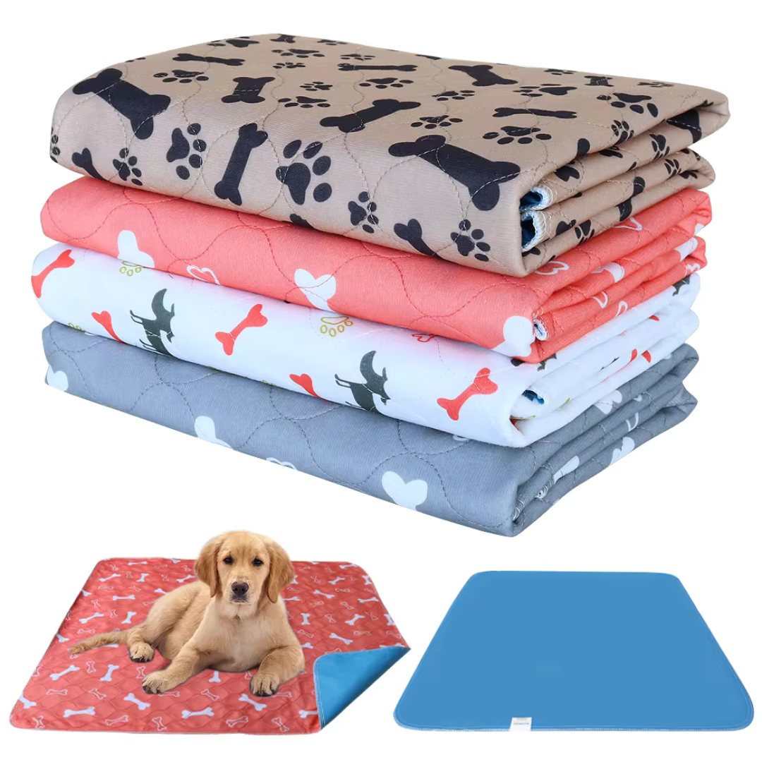Wasbare Herbruikbare Huisdierenmat – Absorberend Trainingsmat voor Hond of Kat met Lekvrije Antislip Onderkant – Klein 40×60 cm Medium 70×80 cm Groot 80×90 cm | Sansoti