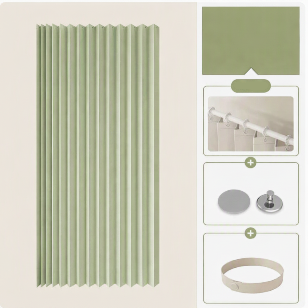 Magnetisch Harmonica Douchescherm Waterdicht Opvouwbaar PVC Badkamerscherm 180x200 cm Doucheafscheiding | Sansoti