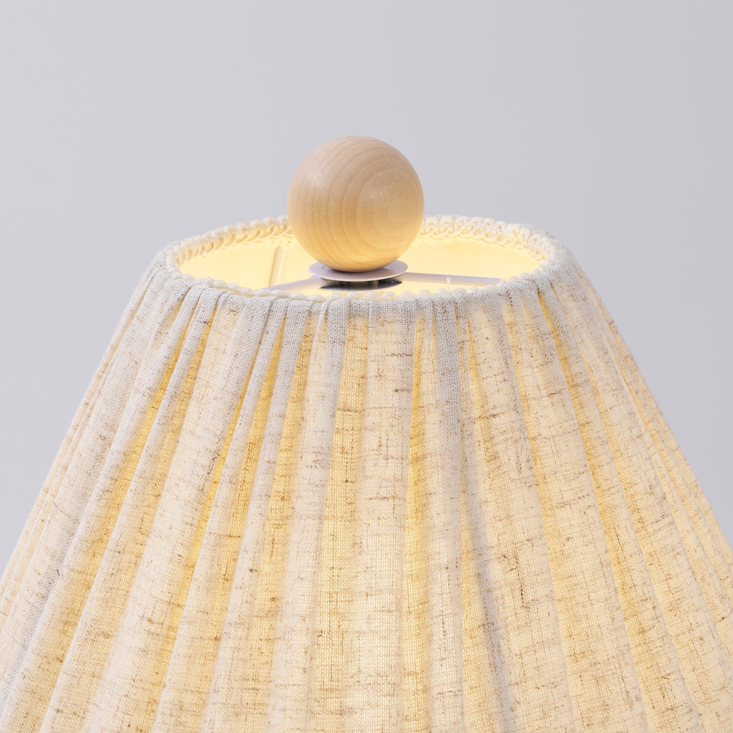 Retro Tafellamp met Geplooide Stoffen Kap – Warm Zacht Licht – Scandinavisch Minimalistisch Design voor Slaapkamer Woonkamer | Sansoti