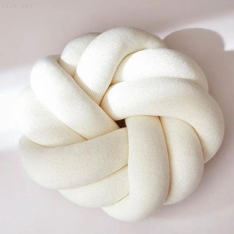 Sierkussen Knoop Rond Fluweel Decoratief 30cm Scandinavisch | Sansoti