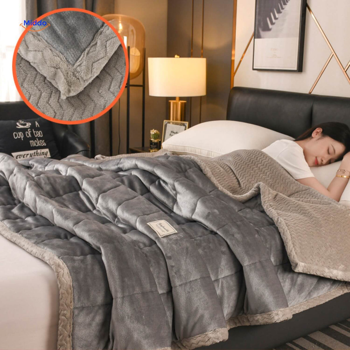 Plüsch-Wolldecke Doppelseitiges Fleece 150x200 180x220 200x230 Winterdecke Bett Sofa Weich Warm Bequem | Sansoti