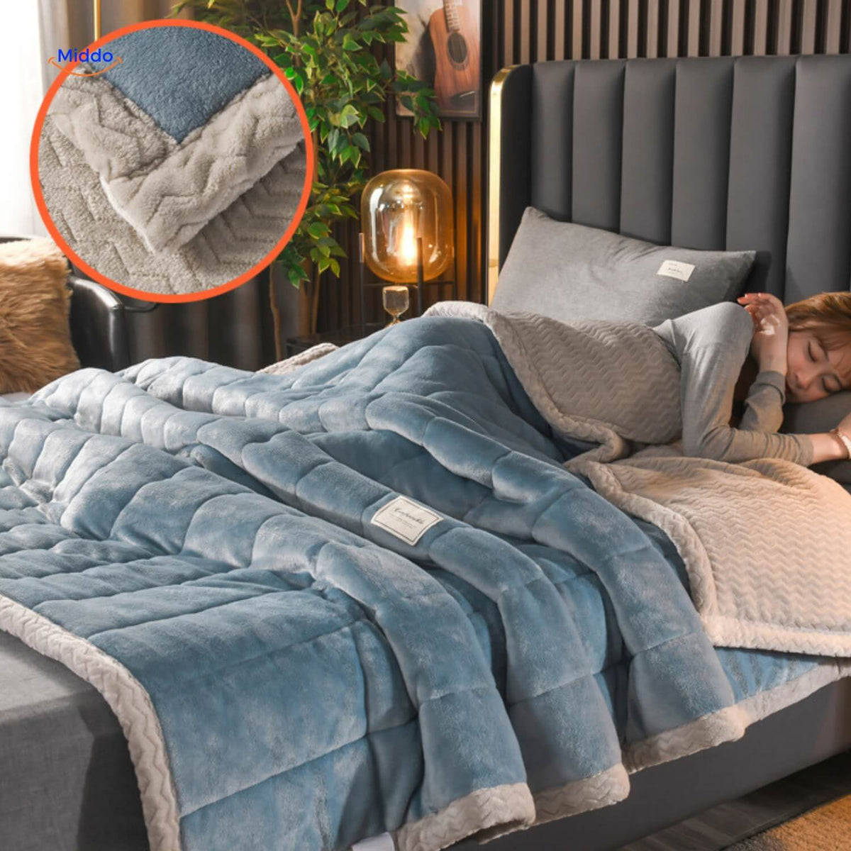 Plüsch-Wolldecke Doppelseitiges Fleece 150x200 180x220 200x230 Winterdecke Bett Sofa Weich Warm Bequem | Sansoti