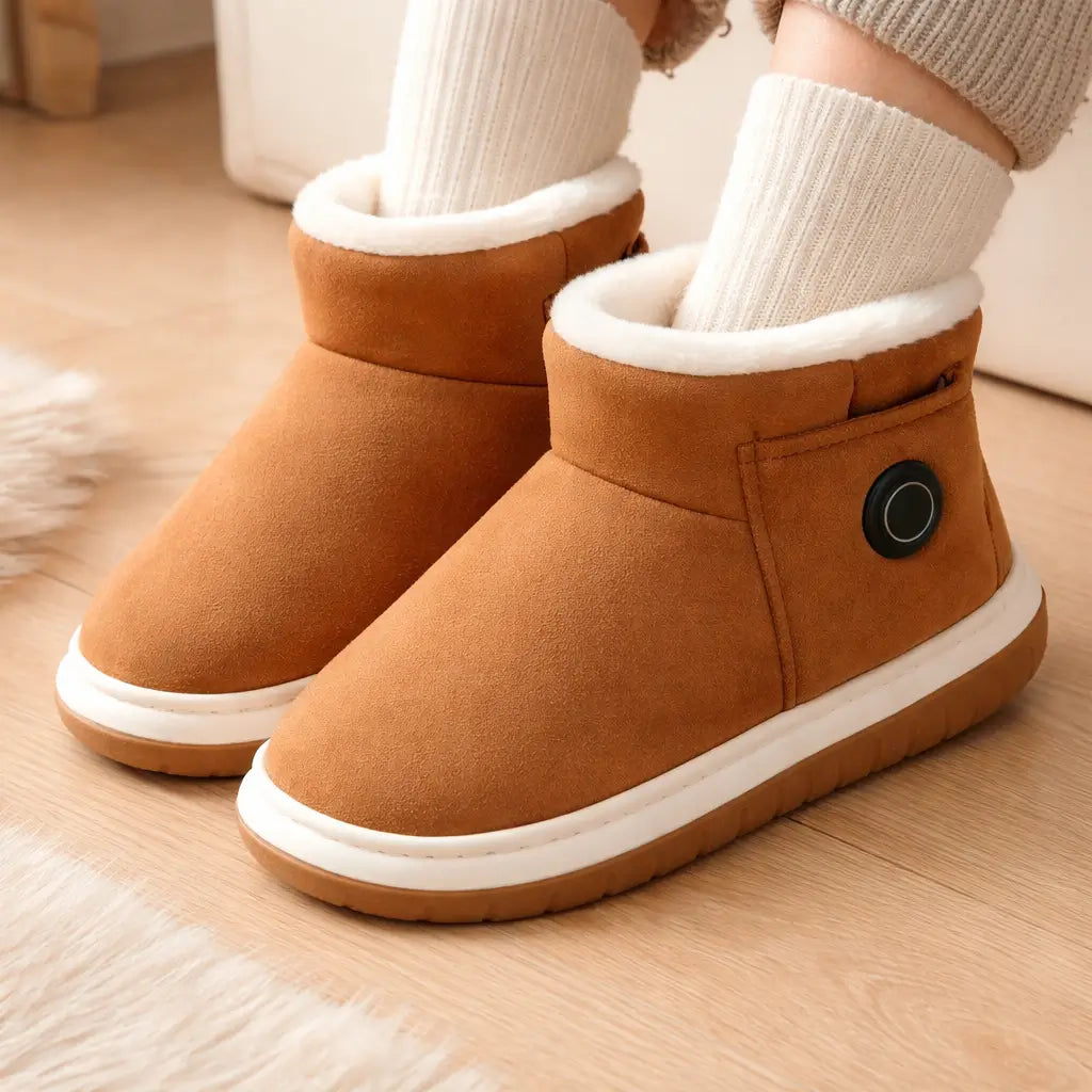 Heated Slippers with 3 Heat Settings, Rechargeable, Waterproof, Non-Slip, Comfortable, for Indoor and Outdoor Use | Sansoti