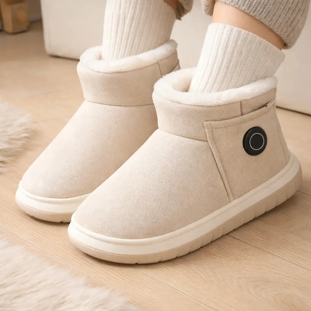 Heated Slippers with 3 Heat Settings, Rechargeable, Waterproof, Non-Slip, Comfortable, for Indoor and Outdoor Use | Sansoti