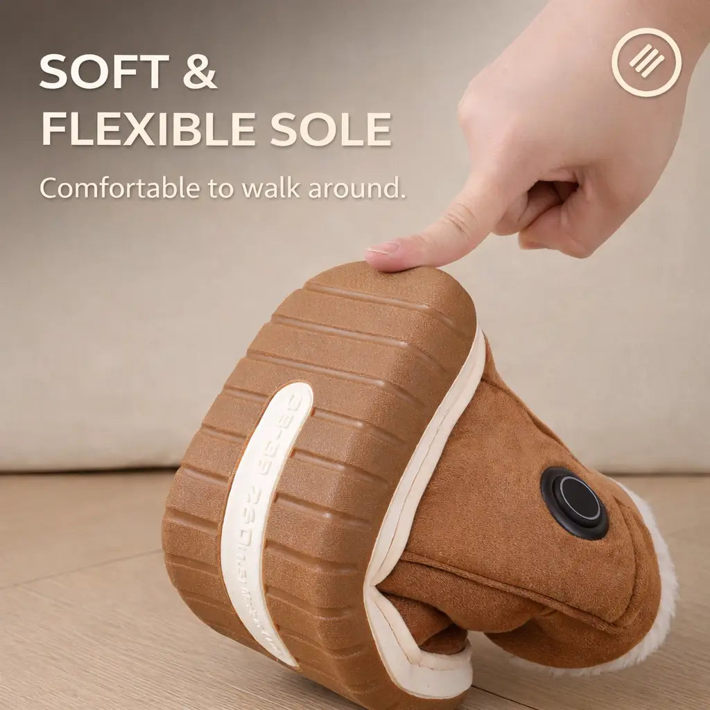 Heated Slippers with 3 Heat Settings, Rechargeable, Waterproof, Non-Slip, Comfortable, for Indoor and Outdoor Use | Sansoti
