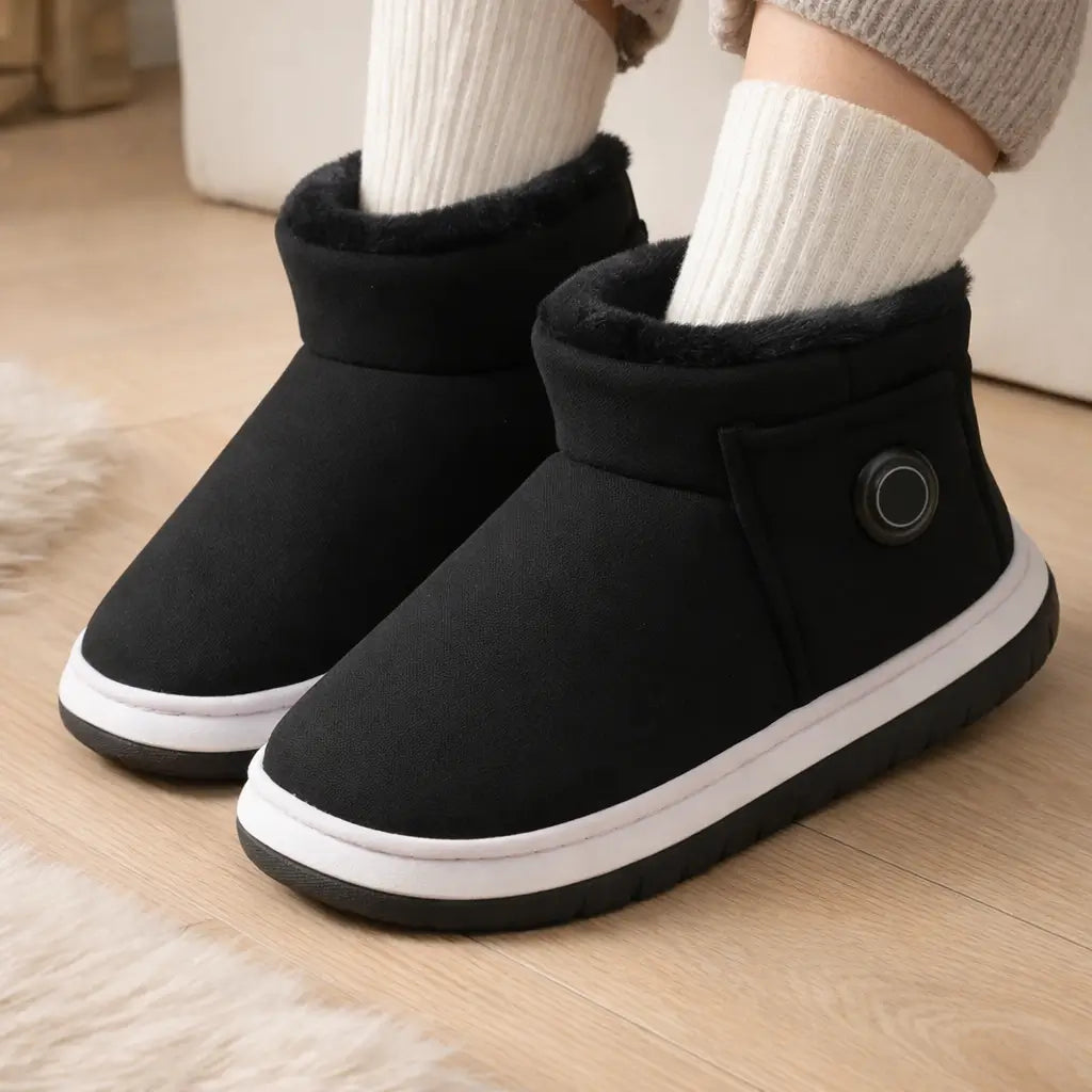 Heated Slippers with 3 Heat Settings, Rechargeable, Waterproof, Non-Slip, Comfortable, for Indoor and Outdoor Use | Sansoti