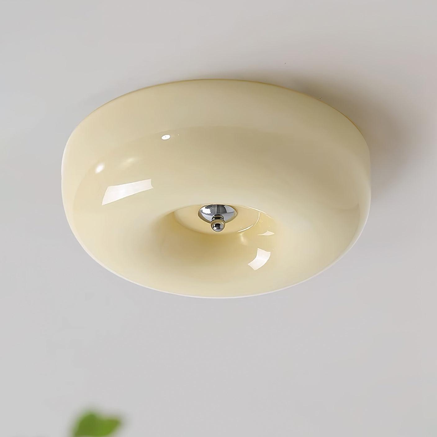 Deckenleuchte Glas Swirl Metall Weiß Kaffee Beige Wohnzimmer Schlafzimmer LED 3000K 4000K 6000K Ø32 Ø40 Ø46cm Deckenleuchte Dimmbar | Restfield