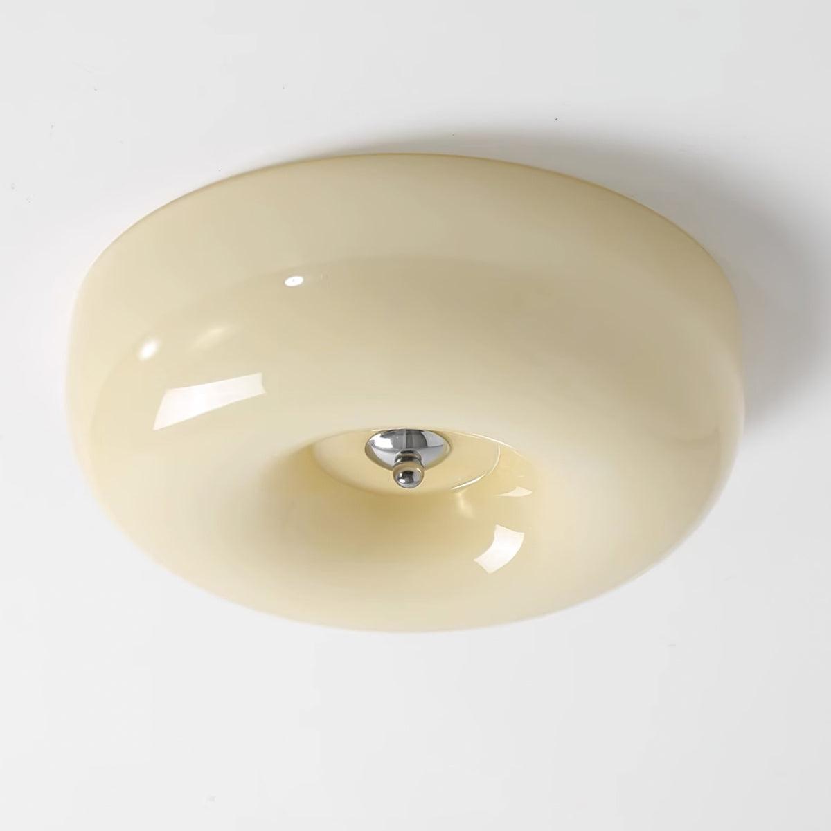 Deckenleuchte Glas LED Metall Weiß Wohnzimmer Schlafzimmer Flur Runde Glas-Deckenlampe Moderne Deckenleuchte | Restfield