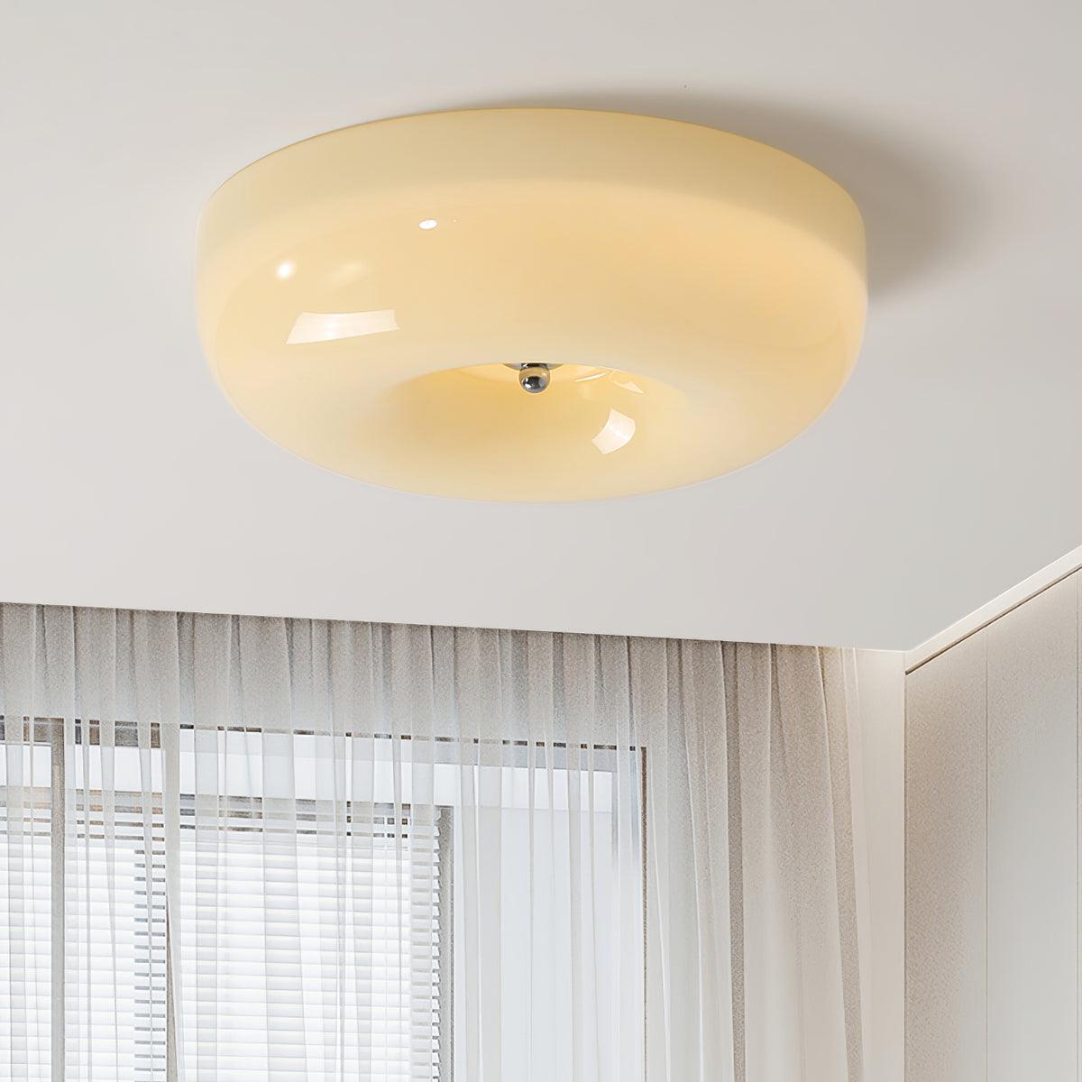 Deckenleuchte Glas Swirl Metall Weiß Kaffee Beige Wohnzimmer Schlafzimmer LED 3000K 4000K 6000K Ø32 Ø40 Ø46cm Deckenleuchte Dimmbar | Restfield