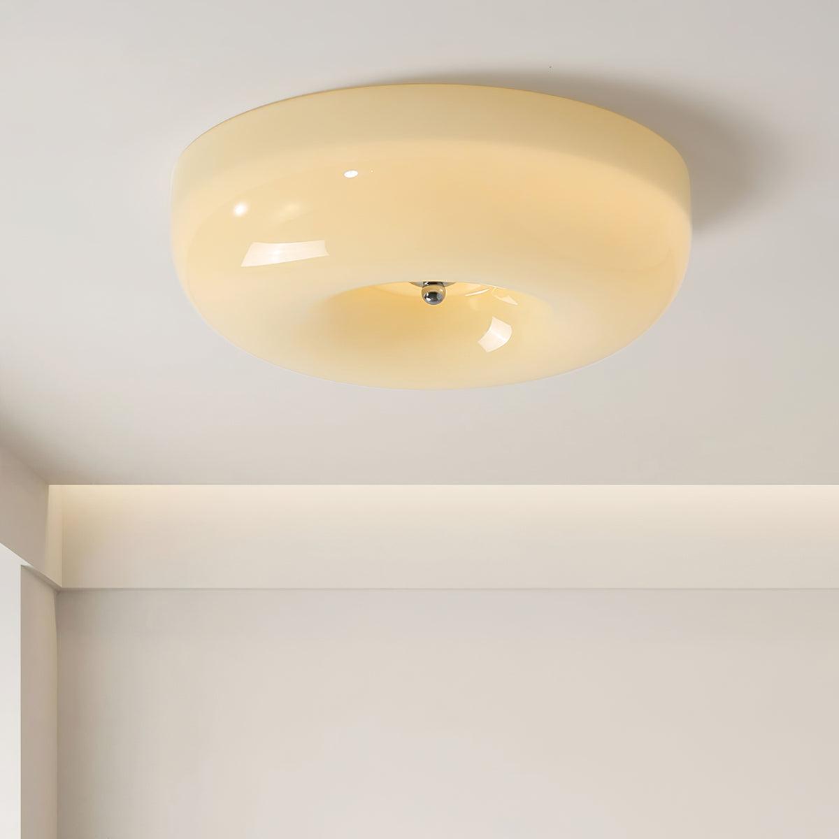Deckenleuchte Glas Swirl Metall Weiß Kaffee Beige Wohnzimmer Schlafzimmer LED 3000K 4000K 6000K Ø32 Ø40 Ø46cm Deckenleuchte Dimmbar | Restfield