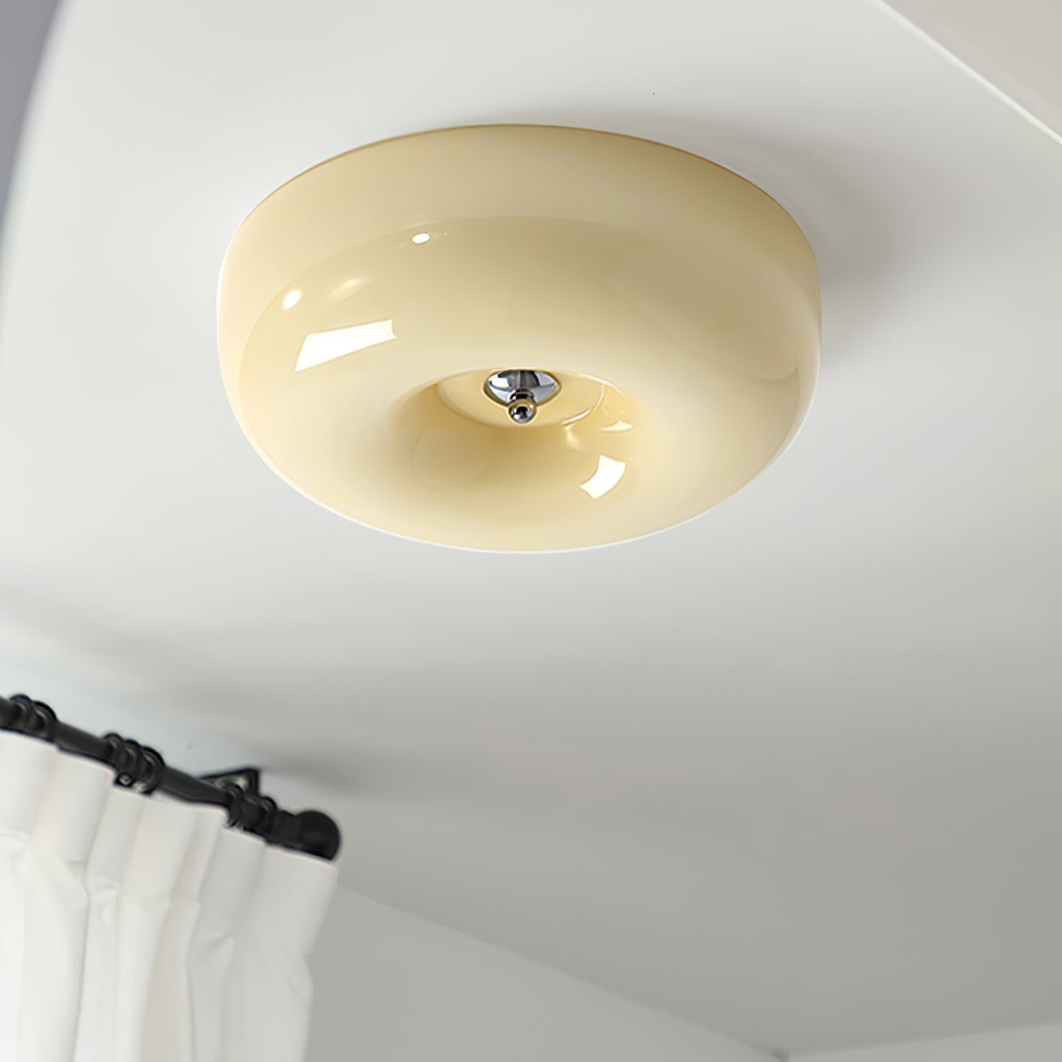 Deckenleuchte Glas Swirl Metall Weiß Kaffee Beige Wohnzimmer Schlafzimmer LED 3000K 4000K 6000K Ø32 Ø40 Ø46cm Deckenleuchte Dimmbar | Restfield