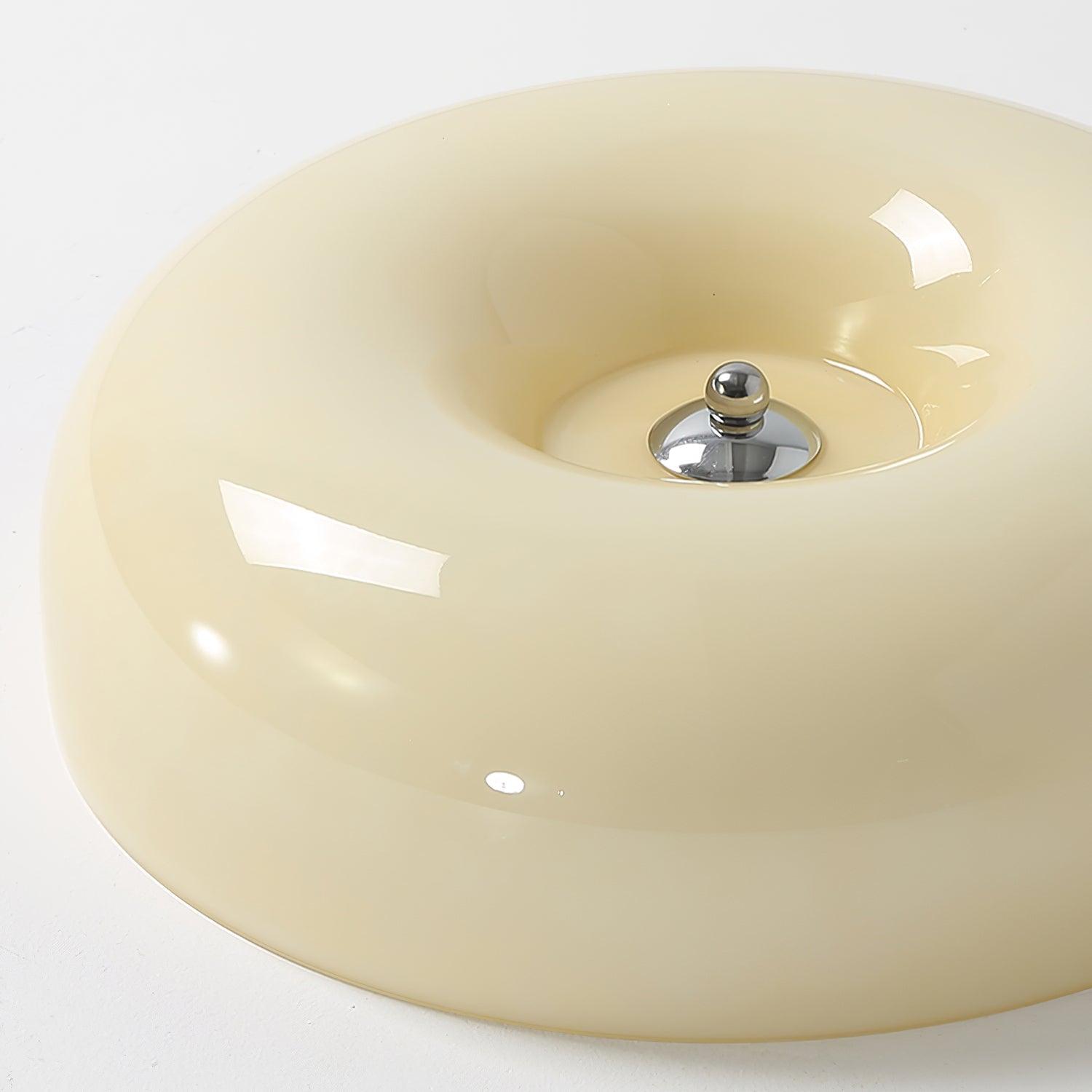 Plafondlamp Melkglas 32–46 cm | Glazen Bol met Zilveren Accent | Dimbare Plafondverlichting Warm Wit | Sansoti
