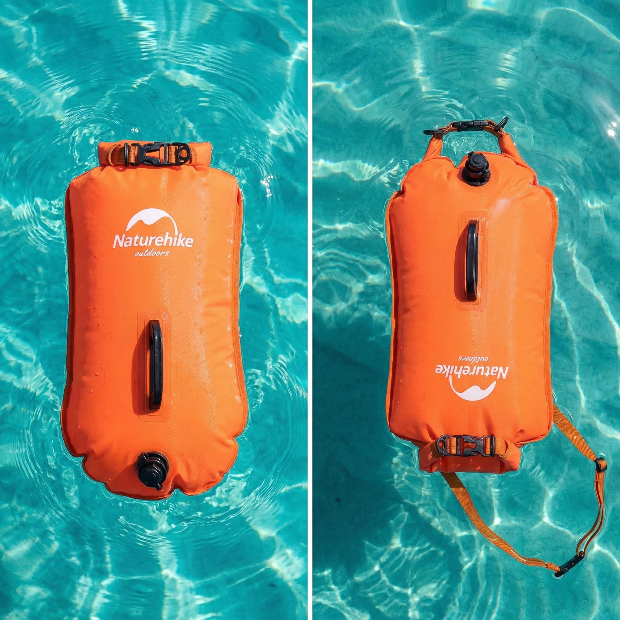 Zwemboeisignaalbaken Waterdicht Opbergvak Oranje Roze Sleeplijn Veiligheid Openwater Zwemmen Training Triathlon Zichtbaar | Sansoti
