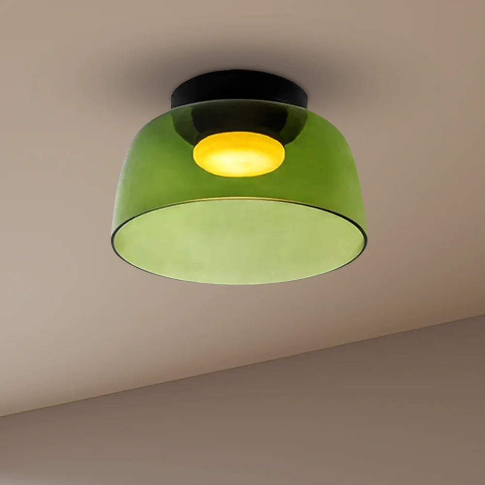 Design Glazen Plafondlamp met Gelaagde Structuur — Elegant Lichtspel voor Eetkamer, Woonkamer en Slaapkamer | Sansoti