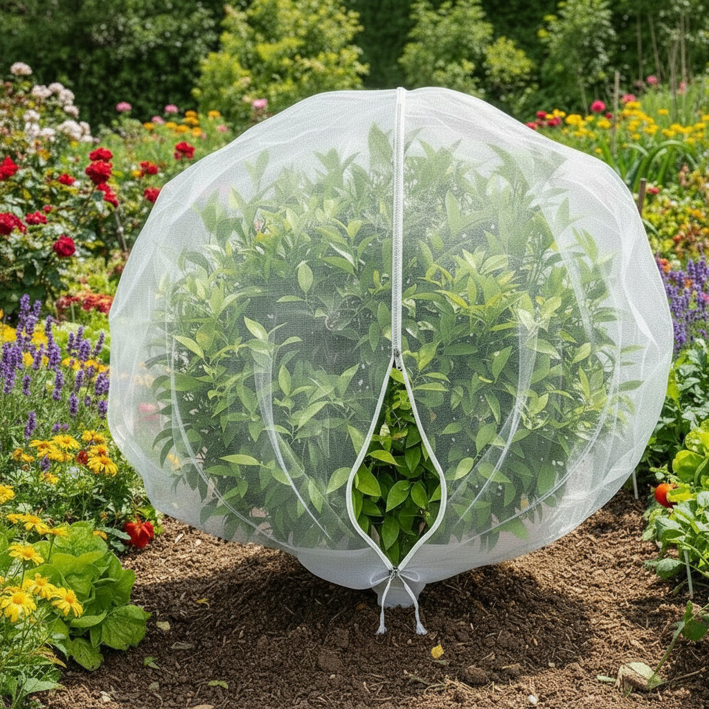 Beschermzak Fruit met Trekkoord | Ademend Gaas tegen Ongedierte Vogels Insecten | Herbruikbaar Tuinnet | Sansoti