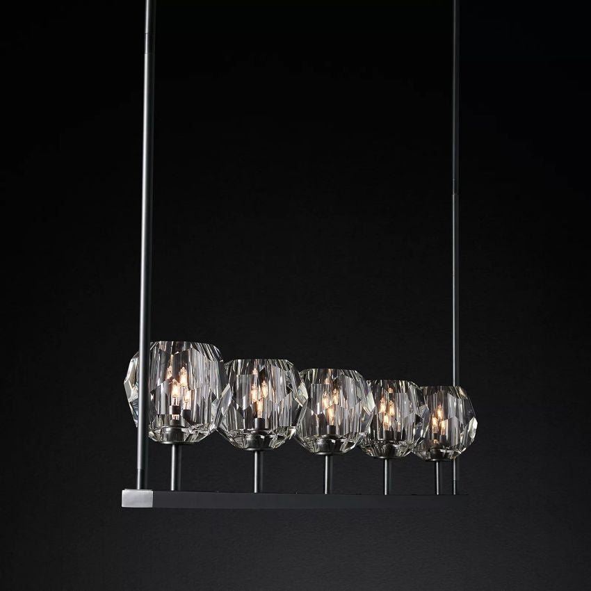 Kristallen Kroonluchter met Messing Frame en LED Verlichting voor Eetkamer Woonkamer Entree Plafondlamp | Sansoti