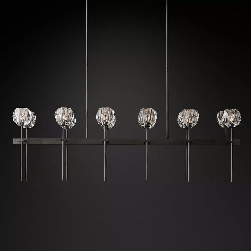 Kristallen Kroonluchter met Messing Frame en LED Verlichting voor Eetkamer Woonkamer Entree Plafondlamp | Sansoti