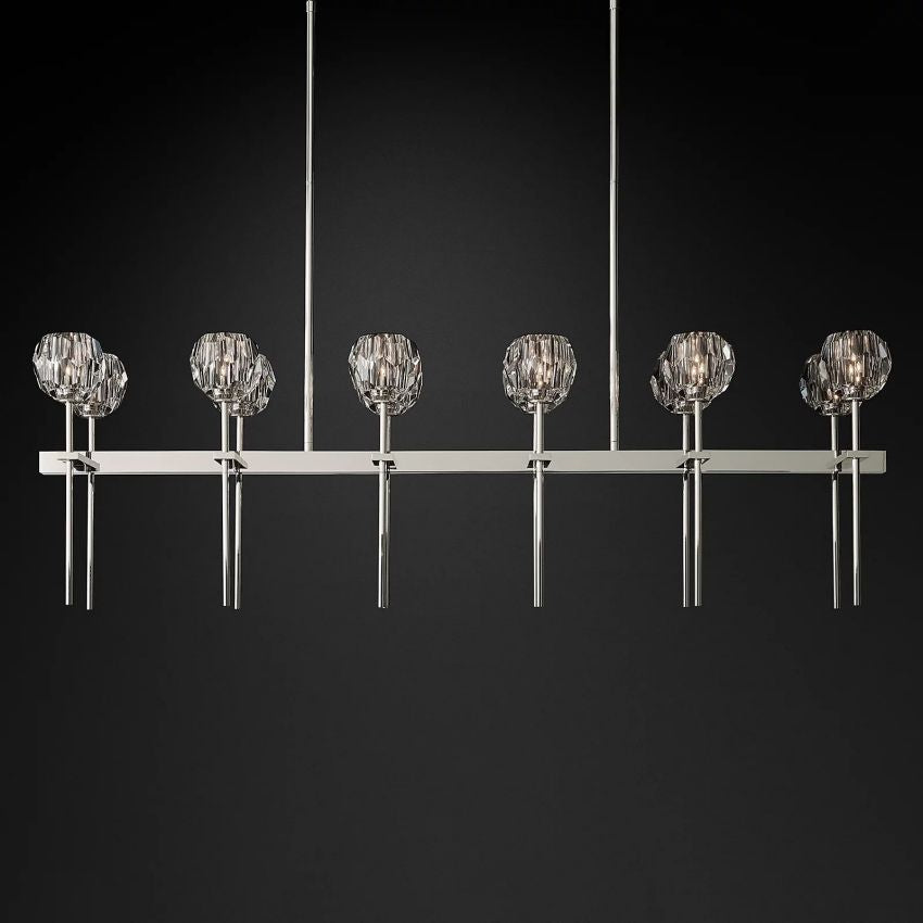 Kristallen Kroonluchter met Messing Frame en LED Verlichting voor Eetkamer Woonkamer Entree Plafondlamp | Sansoti