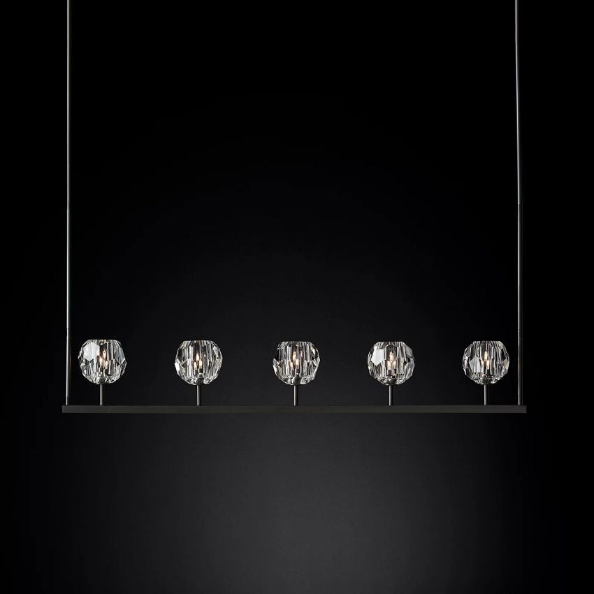 Kristallen Kroonluchter met Messing Frame en LED Verlichting voor Eetkamer Woonkamer Entree Plafondlamp | Sansoti