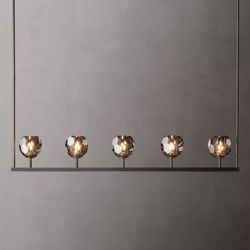 Kristallen Kroonluchter met Messing Frame en LED Verlichting voor Eetkamer Woonkamer Entree Plafondlamp | Sansoti