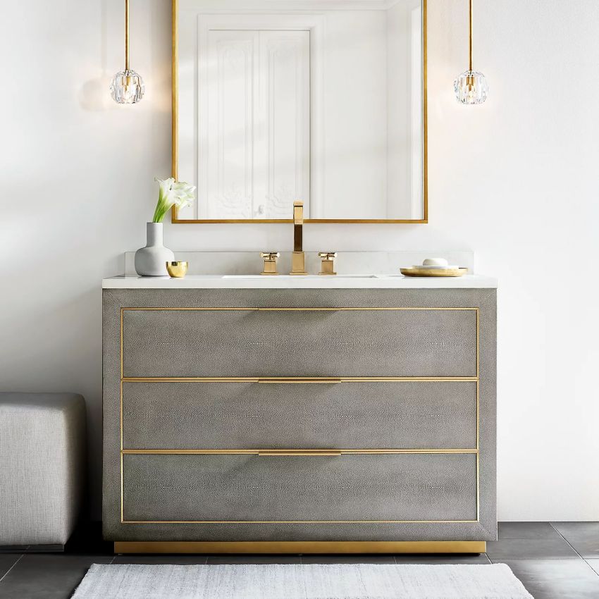 Suspension en verre avec boule en cristal Ø13cm Laiton Noir Nickel Salon Salle à manger Chambre Éclairage LED | Sansoti