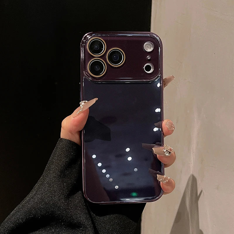 Glass iPhone Case with Camera Protection and Electroplated Sides for Premium Grip and Stylish Look | Sansoti