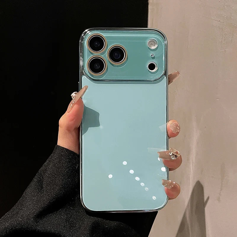 Glass iPhone Case with Camera Protection and Electroplated Sides for Premium Grip and Stylish Look | Sansoti