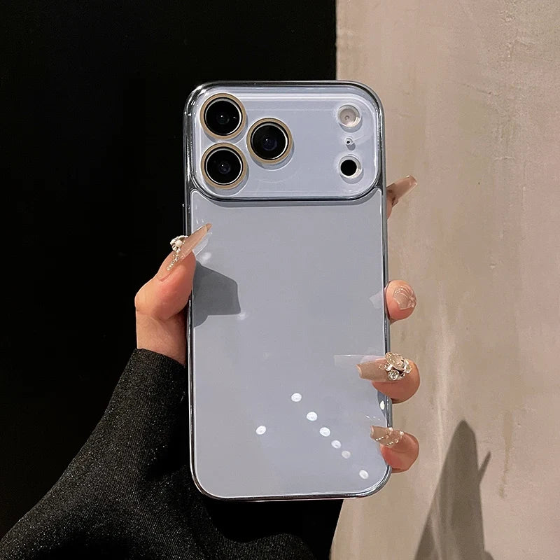 Glass iPhone Case with Camera Protection and Electroplated Sides for Premium Grip and Stylish Look | Sansoti