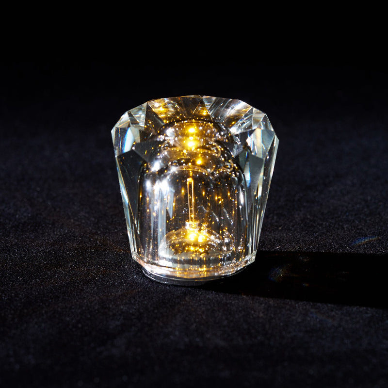 Diamant Kristal Tafellamp met Ingebouwde Accu – Draadloos & Dimbaar – Ø 8,2 cm × H 9 cm | Sansoti