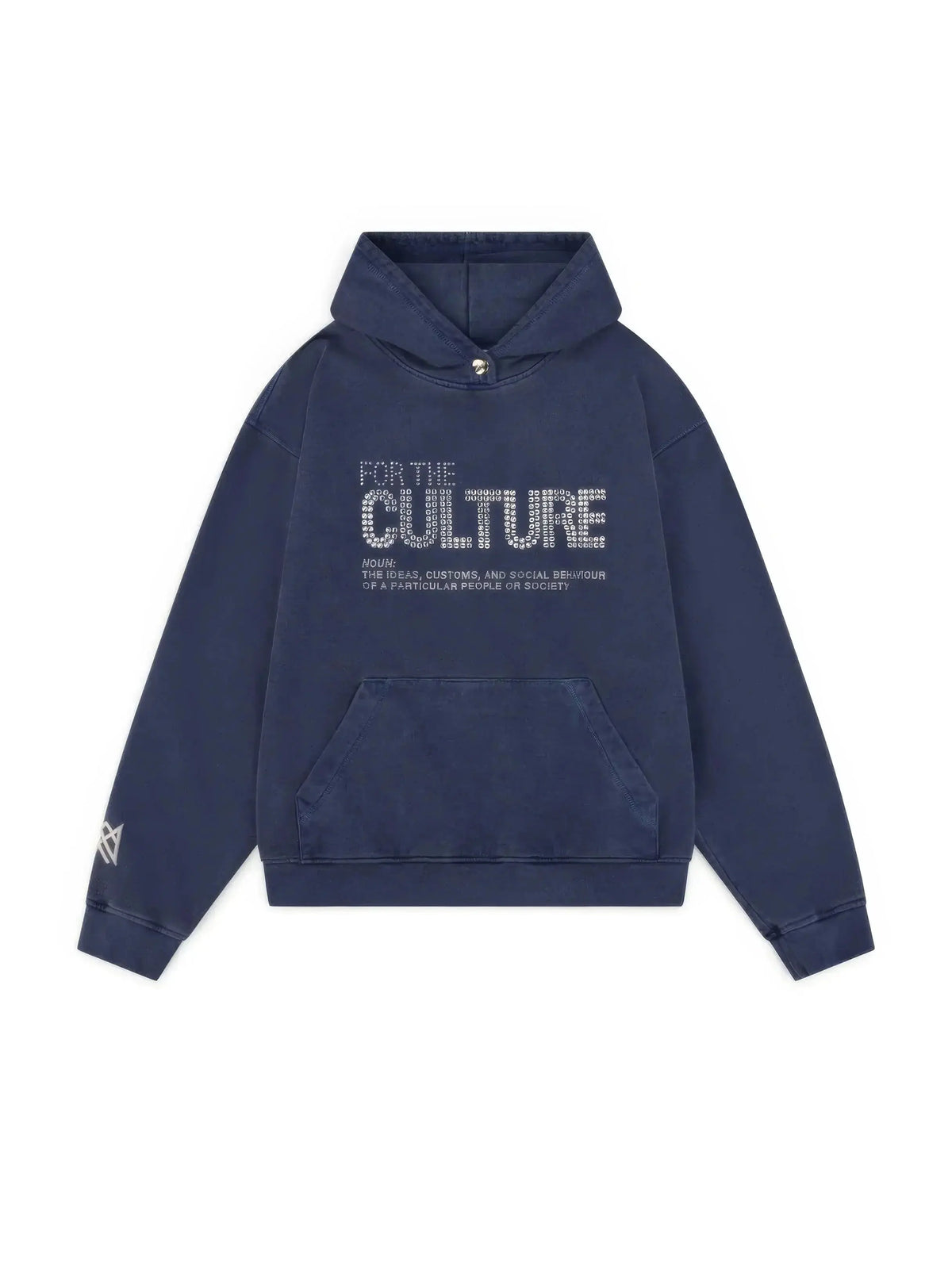 Oversized Hoodie met Strass Opschrift Unisex Casual Streetwear Vintage Look Kangoeroezak Comfortabele Sweater | Sansoti