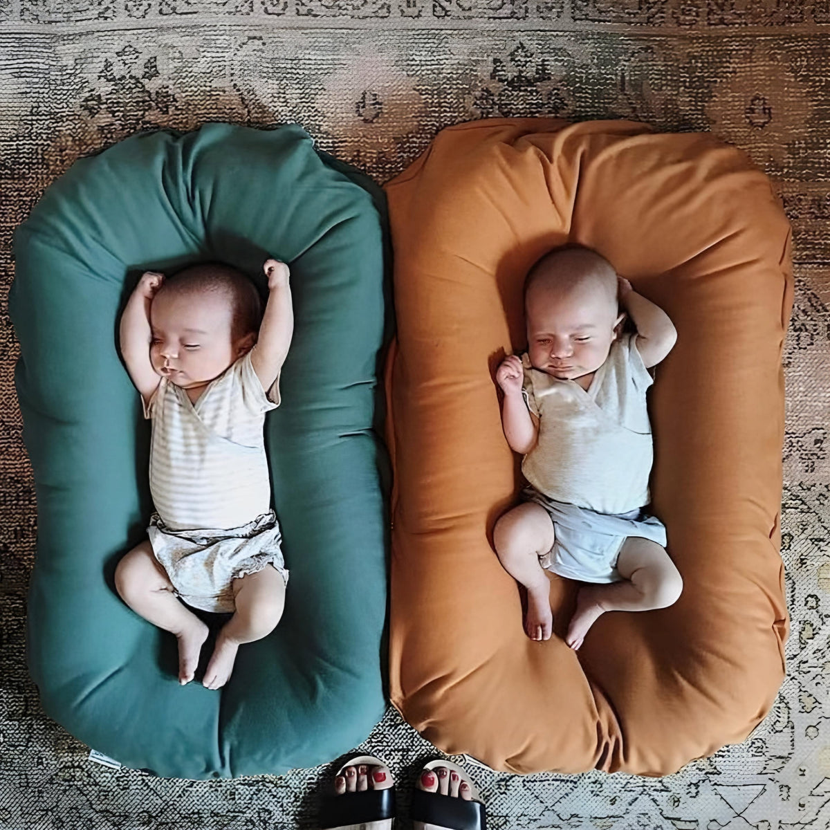 Padded Cotton Baby Nest 75x42 cm Travel Bed Changing Area Play Mat Newborn Toddler Portable Comfortable | Sansoti